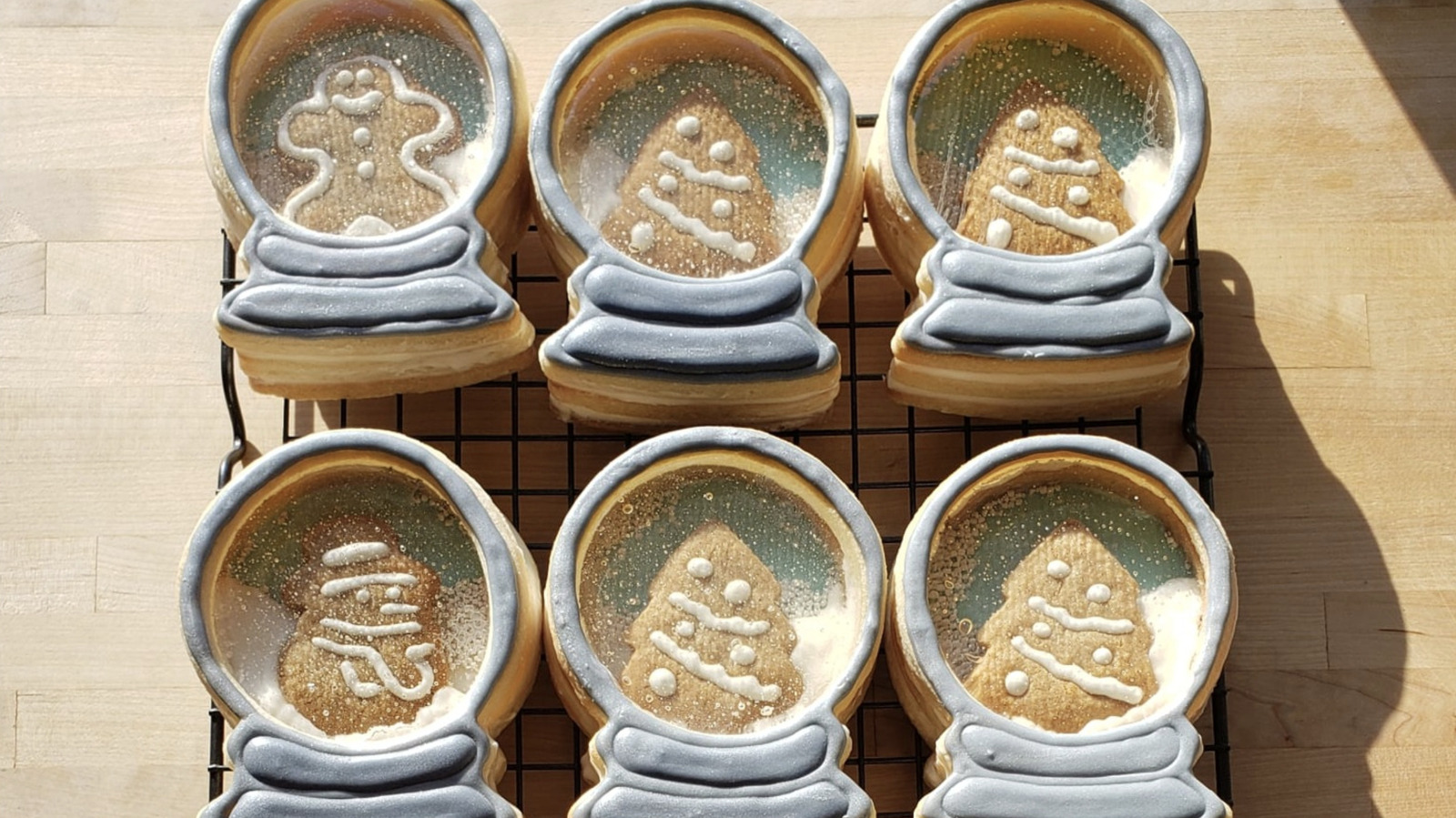 Snowglobe Cookies With Royal Icing Make Great Winter Party Favors