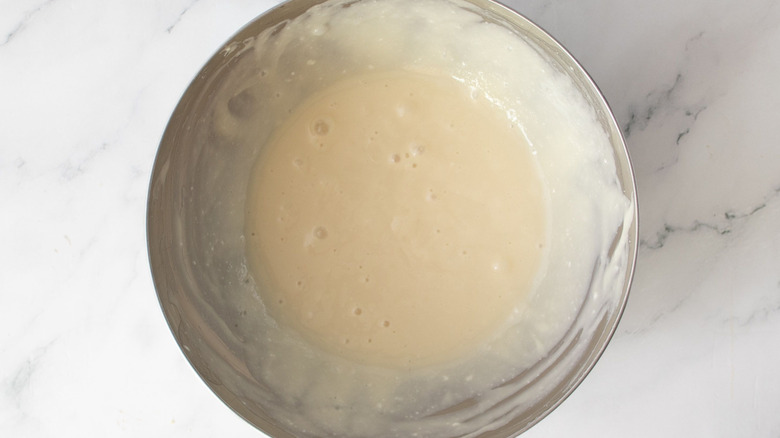 Glaze in mixing bowl