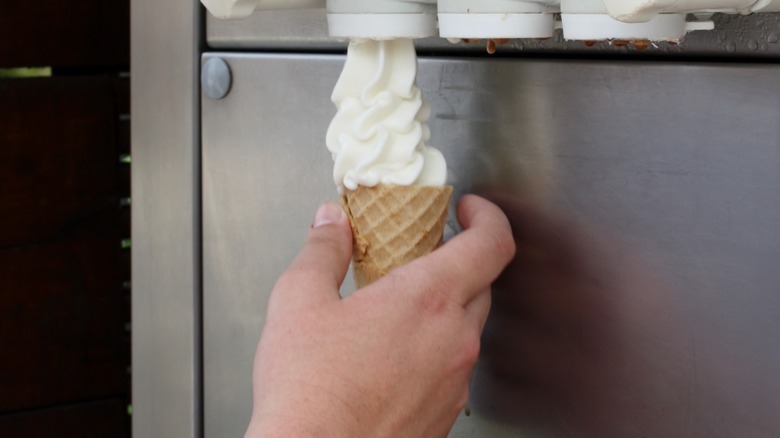 Vanilla soft serve ice cream