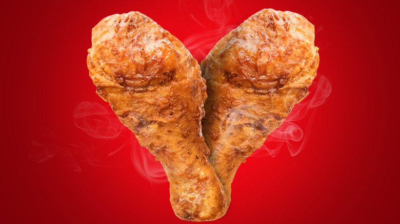 Drumsticks forming a heart