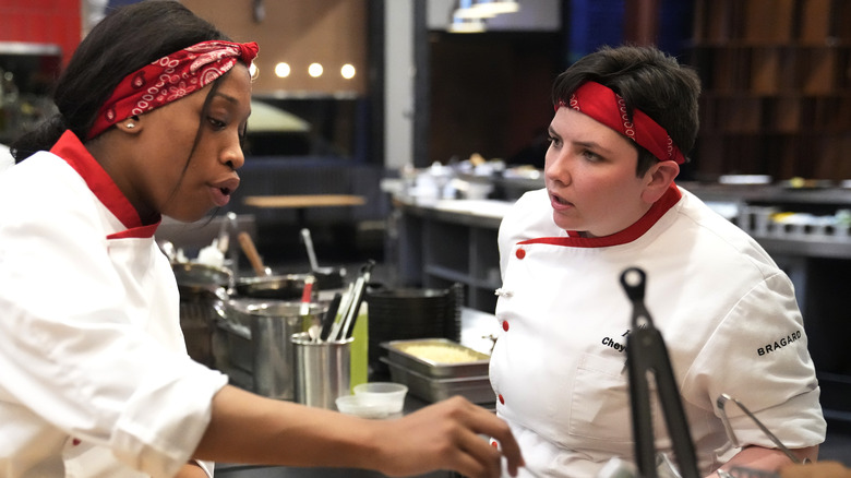 Sommer Sellers cooking on Hell's Kitchen