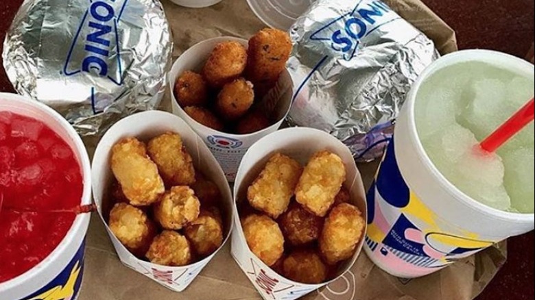 Drinks, tots, and burgers from Sonic