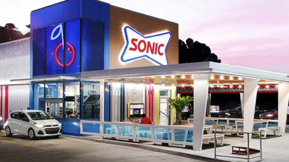 Sonic Drive-in redesign with outdoor seating