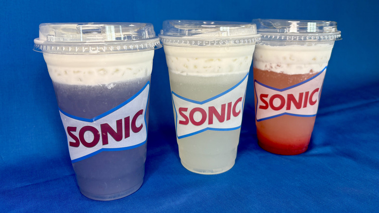 Sonic lemonades on blue background