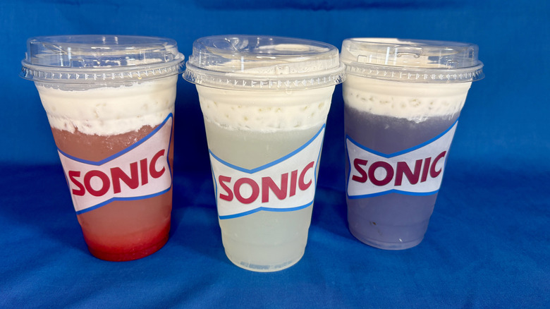 Sonic lemonades on blue background