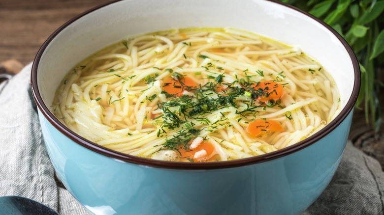 noodle soup in a bowl