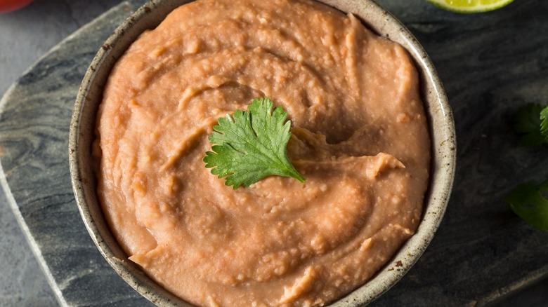 Creamy refried beans