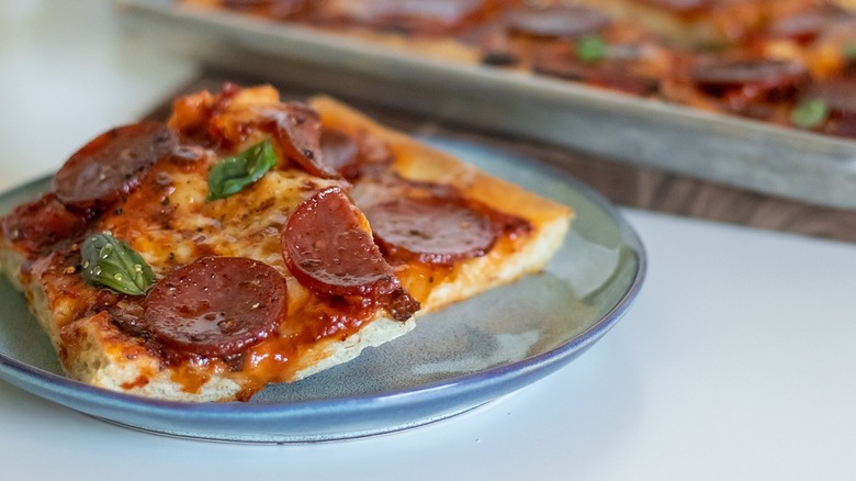 pepperoni pizza slices on plate
