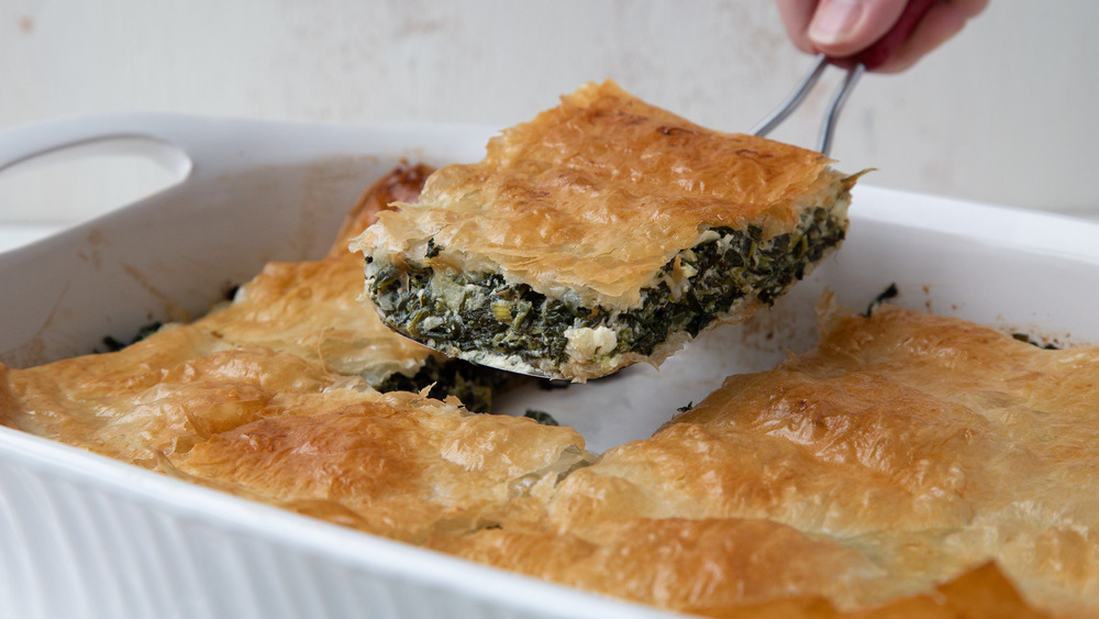 spanakopita slice