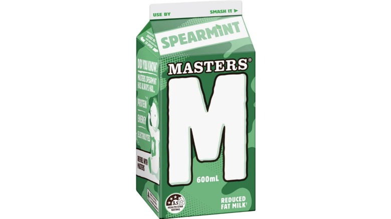 carton of spearmint flavored milk