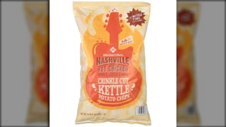 A packet of Nashville Style Hot Chicken chips