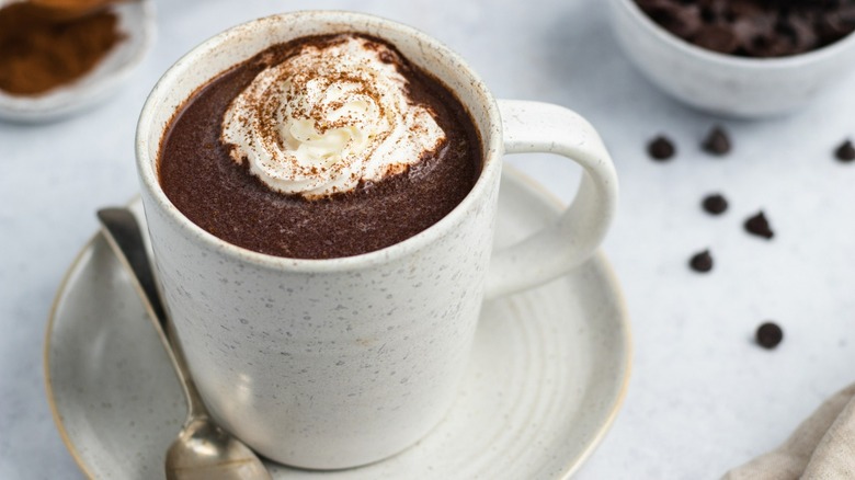 Mug of hot chocolate