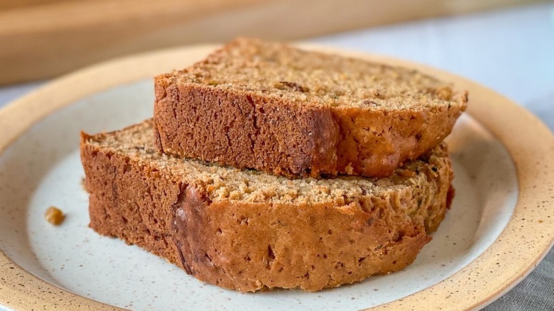 slices of spiced zucchini bread