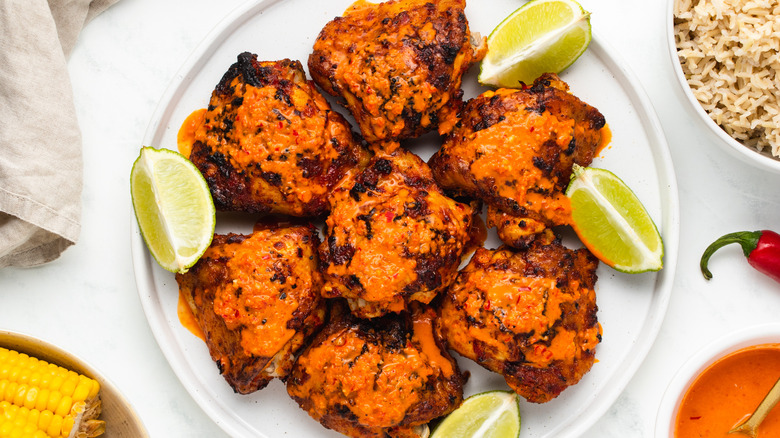 peri peri chicken in dish