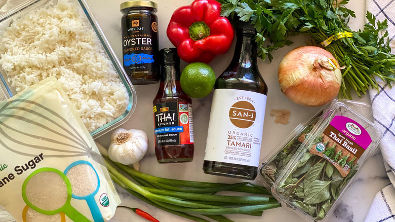 ingredients for Spicy Thai Fried Rice