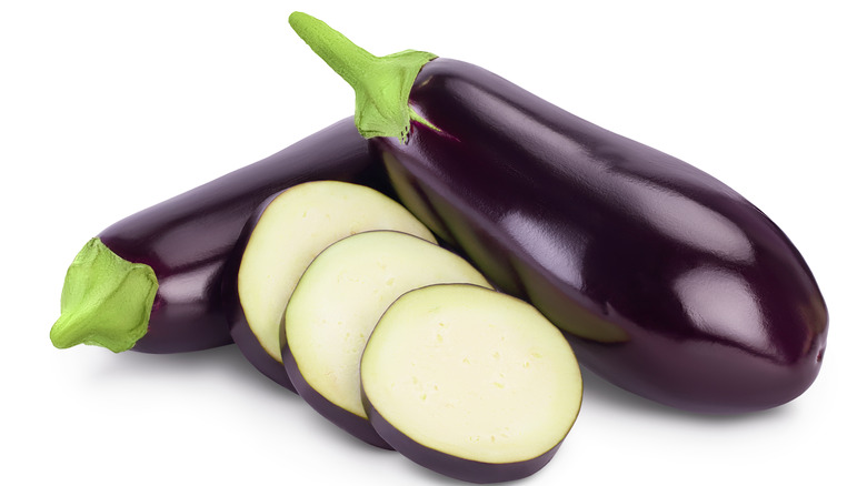 Lovely purple eggplants