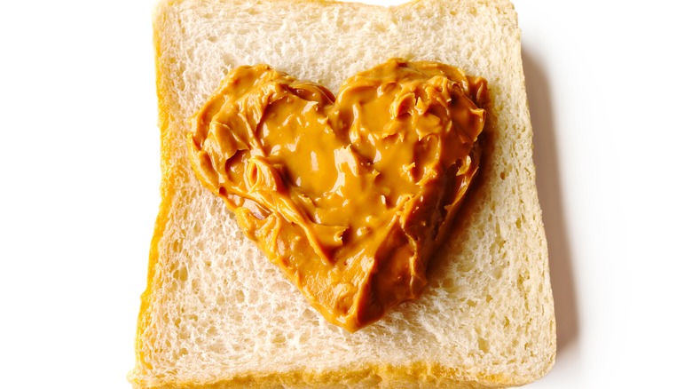 peanut butter on bread