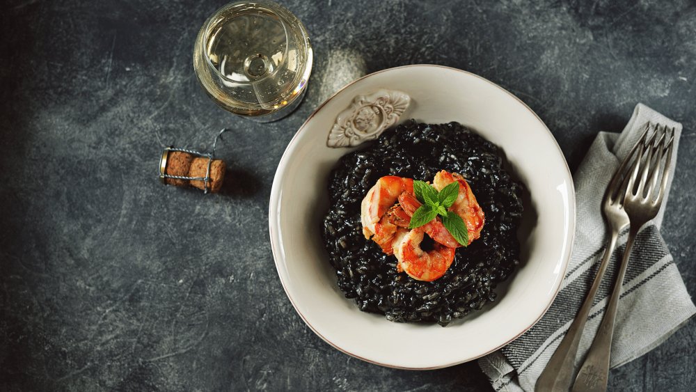 Squid ink in pasta