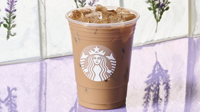 Starbucks iced lavender latte