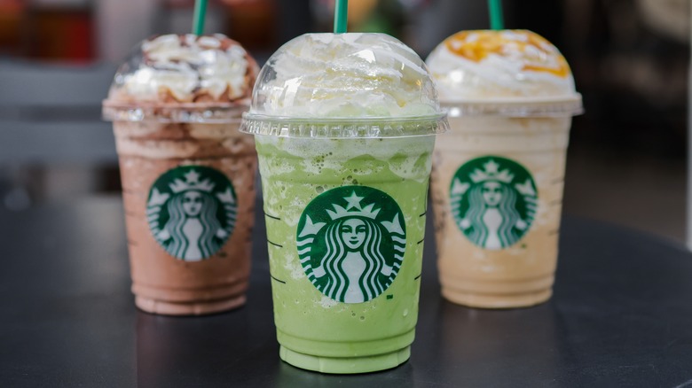 Starbucks frappuccinos