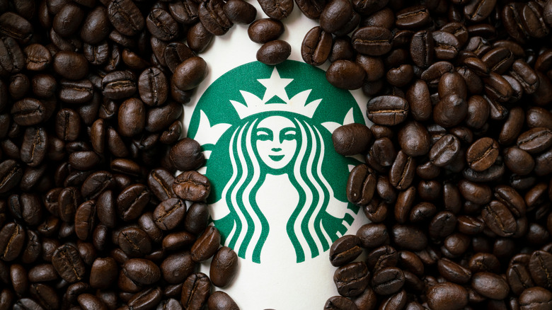Starbucks beans and logo