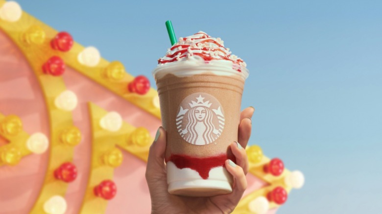 Strawberry Funnel Cake Frappuccino from Starbucks