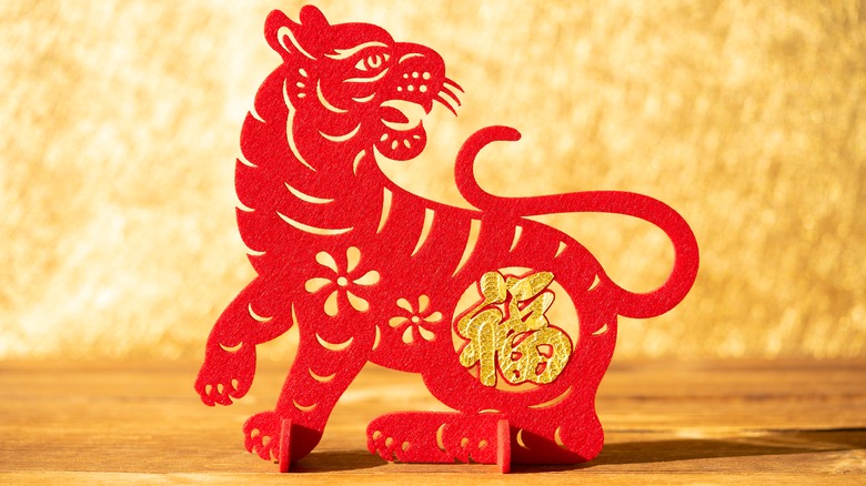 Year of the Tiger paper cut out