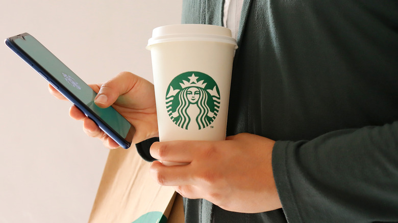 Starbucks cup and app