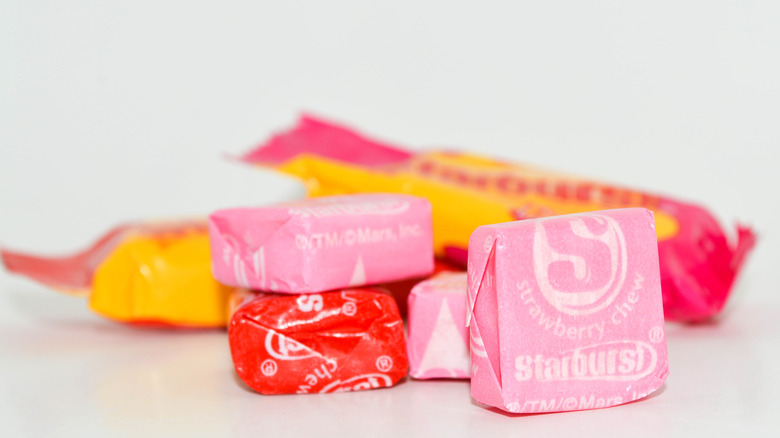Starburst candy in wrappers