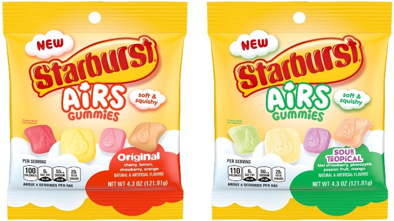 Starburst Airs in original and sour tropical flavor