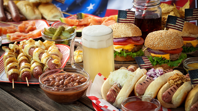 Fourth of July food on table