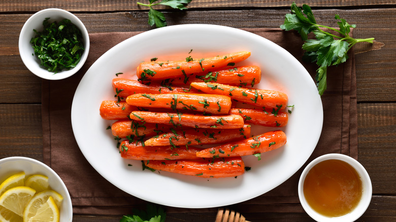Carrots on plate