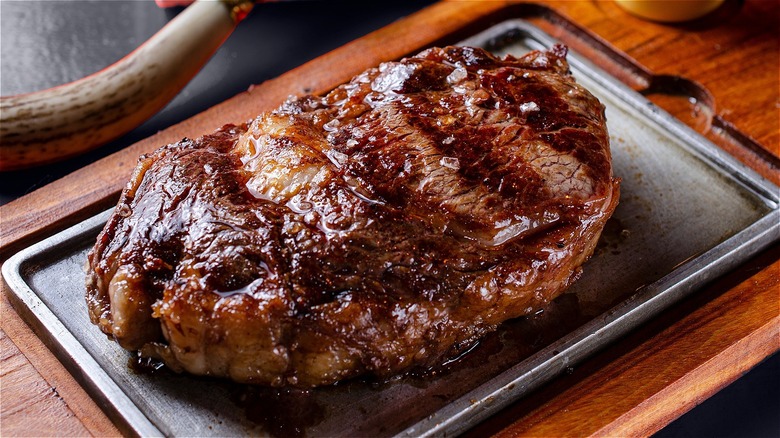 steak on cutting board