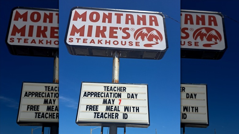 Montana Mike's Steakhouse sign