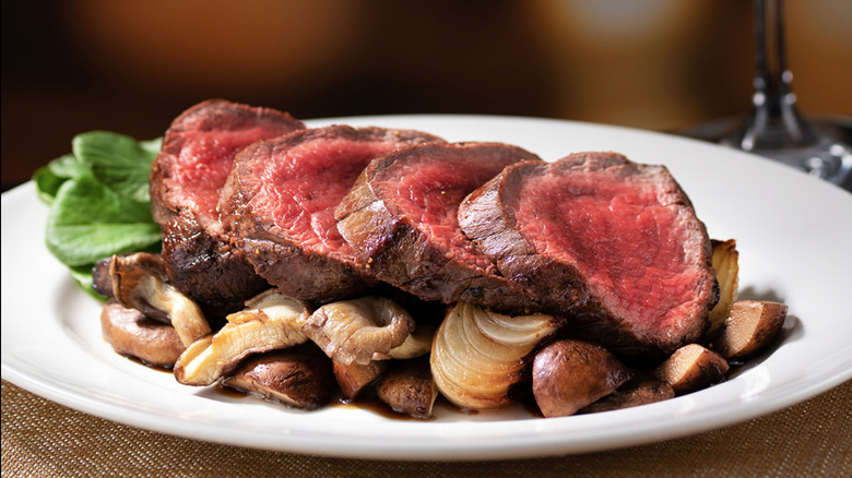Sliced steak at the Capital Grille