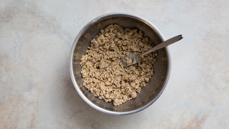 cheesecake crust in mixing bowl