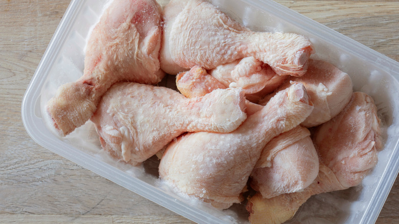 package of frozen chicken drumsticks