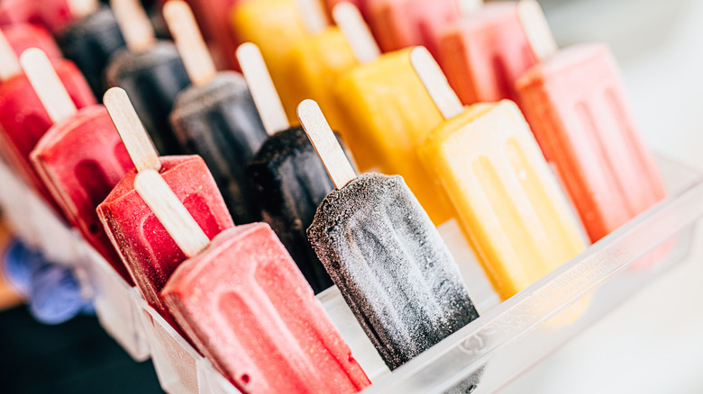 variety of frozen fruit bars