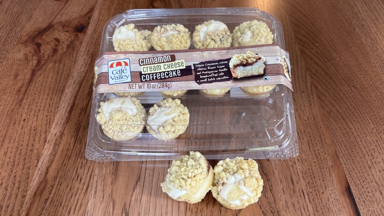 Coffee cake mini muffins on table