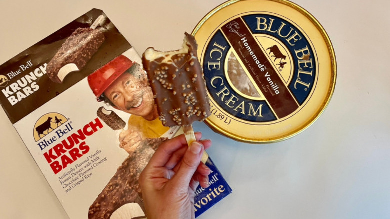 Blue Bell ice cream bar