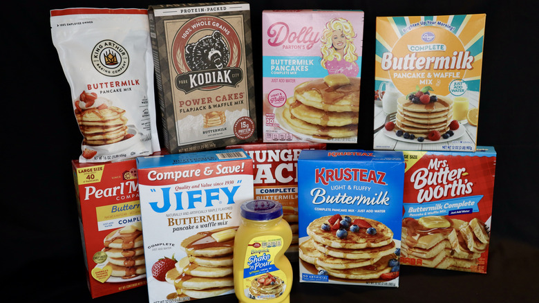 pancake packages line up