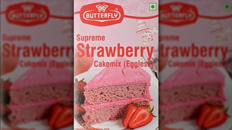 Box of Butterfly Supreme Strawberry Cake Mix