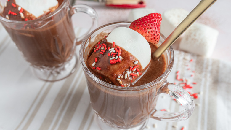 strawberry hot chocolate