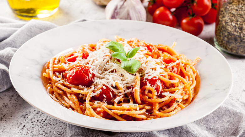 Plate of Spaghetti Napoli