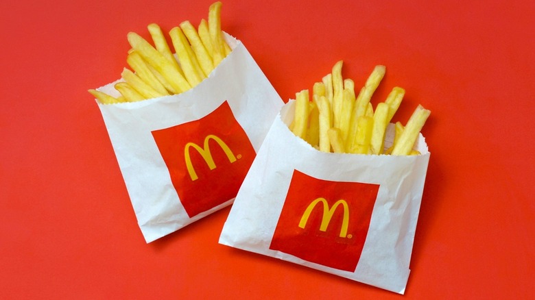 Bags of McDonald's fries