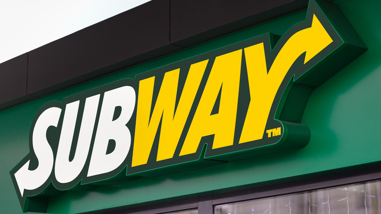 Subway sign above entrance