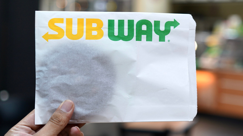 Subway cookie in a sleeve