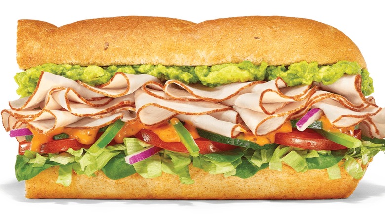 Subway sandwich with avocado