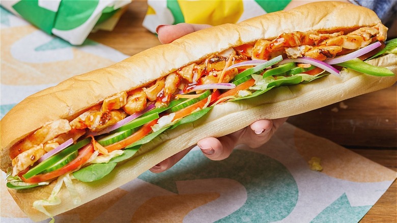 Subway chicken sandwich