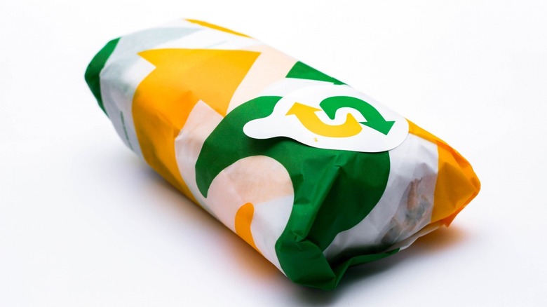 wrapped subway sandwich